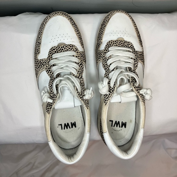 Madewell Court Sneakers Spotted Calf Hair & Leather & Nubuck Lace-Up 10 - Picture 4 of 9